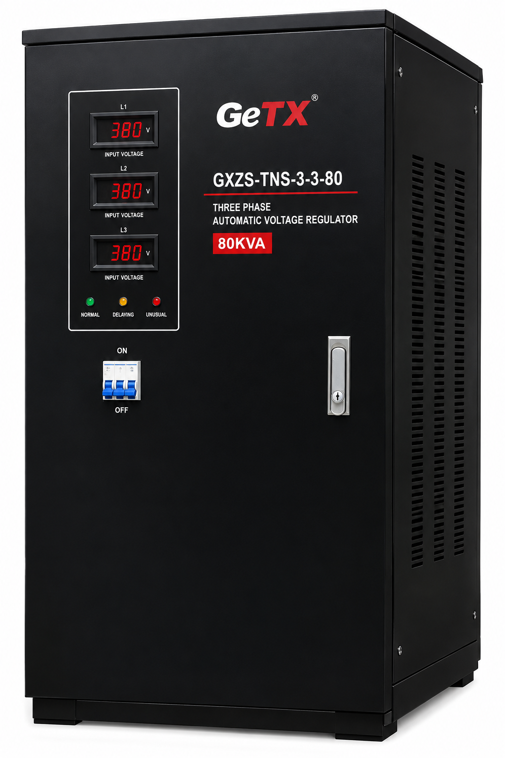GeTX 80KVA , 3-Phase Servo Motor Automatic Voltage Regulator, GXZS-TNS-3-3-80