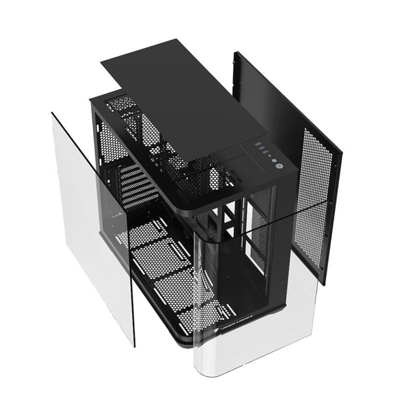 صندوق ألعاب Jungle Leopard AC-01 Mid Tower ATX (بدون مراوح) - أسود
