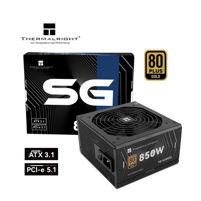 Thermalright SG‑850S 850W 80+ GOLD ATX 3.1 Full-Modular Power Supply - Black