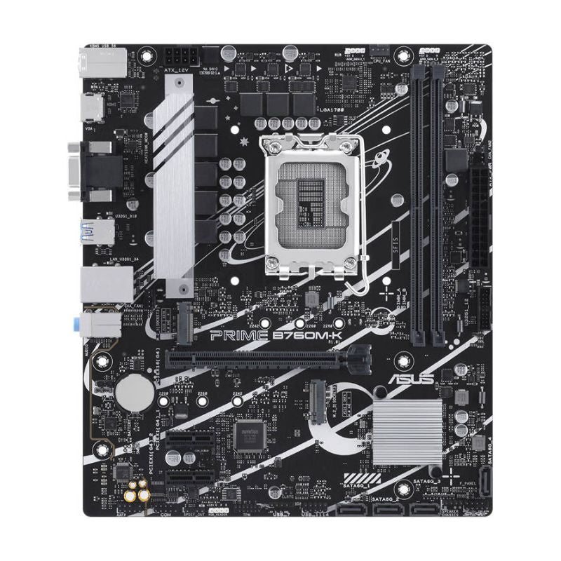 ASUS Prime B760M-K Motherboard - Intel LGA 1700, B760, DDR5, mATX