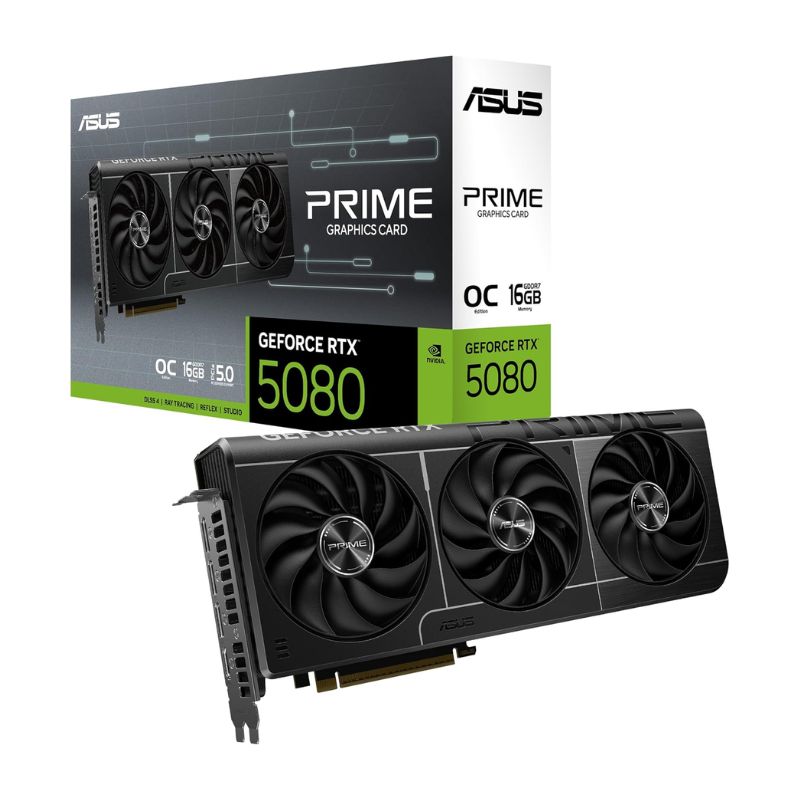 ASUS Prime GeForce RTX 5080 OC 16GB GDDR7 Graphics Card