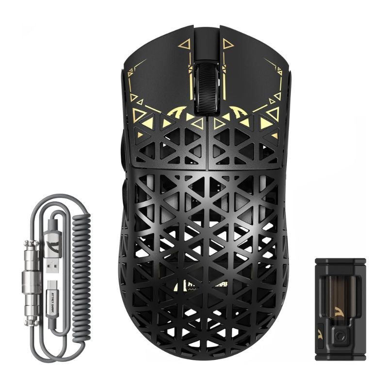 Attack Shark R5 Ultra Carbon Fiber 42000 DPI RGB Wireless Gaming Mouse – Black