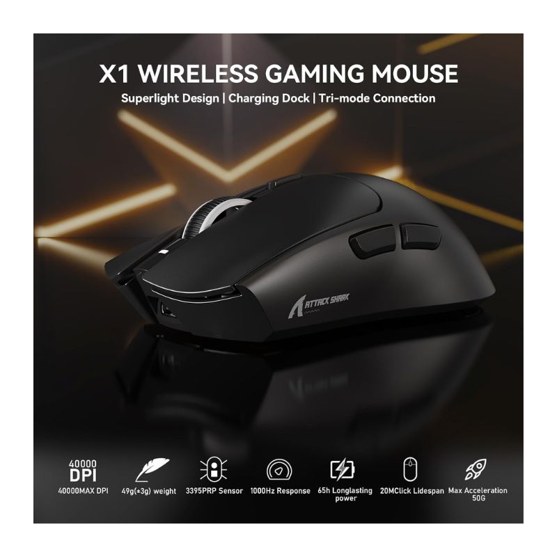 ATTACK SHARK X1 Tri-mode Gaming Mouse