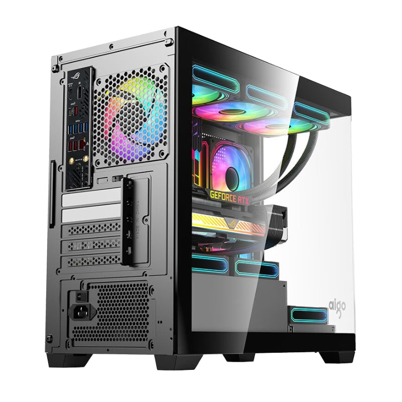 DARKFLASH AIGO C218M M-ATX PC Case (with no fans) - BLACK