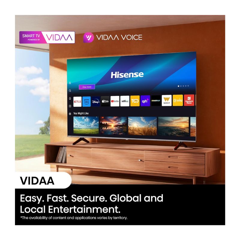 تلفزيون ذكي هايسنس 58A61Q مقاس 58 بوصة بدقة 4K UHD مع Dolby Vision – HDR10 – أسود