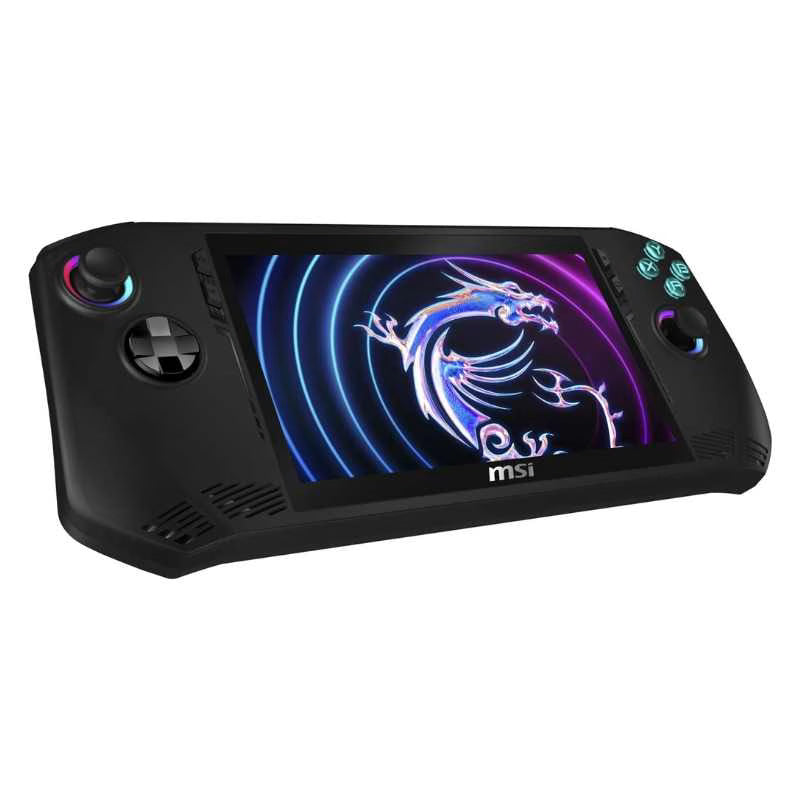 MSI CLAW Gaming Handheld - معالج Intel Ultra 7-155H وذاكرة وصول عشوائي (RAM) سعة 16 جيجابايت ومحرك أقراص صلبة (SSD) سعة 512 جيجابايت وشاشة FHD بحجم 7 بوصات وMicroSD وThunderbolt 4 ونظام التشغيل Windows 11 Home
