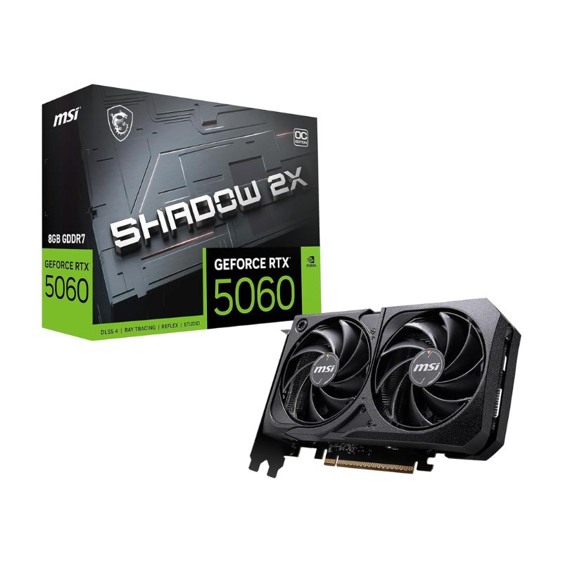 MSI GeForce RTX 5060 Ti SHADOW 2X OC PLUS 8GB GDDR7 Graphics Card