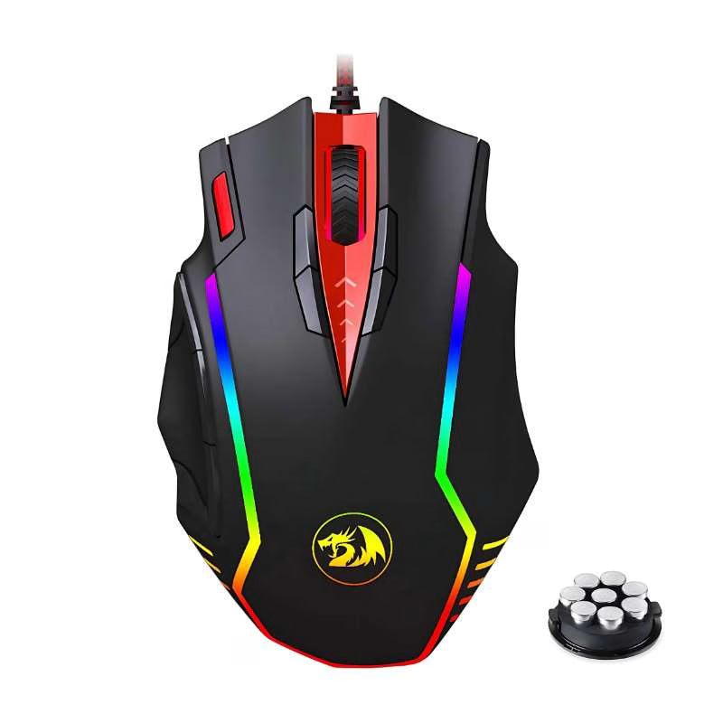 Redragon Samsara M902 RGB Gaming Mouse, 12400 DPI, 19 Programmable Buttons, Black