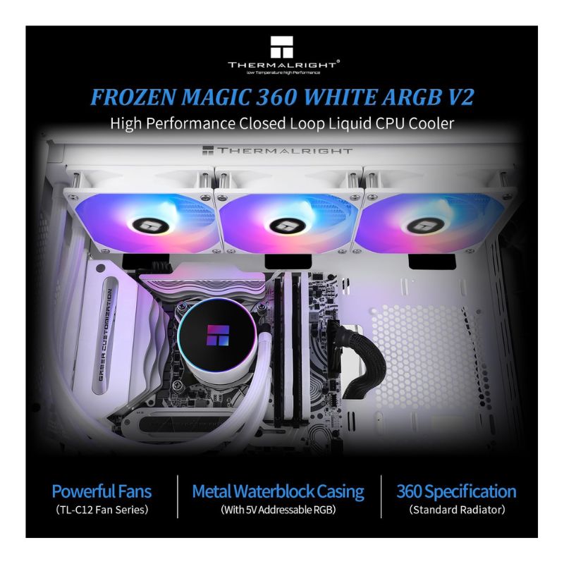 Thermalright Frozen Magic 360 ARGB V2 Liquid Cooler – White