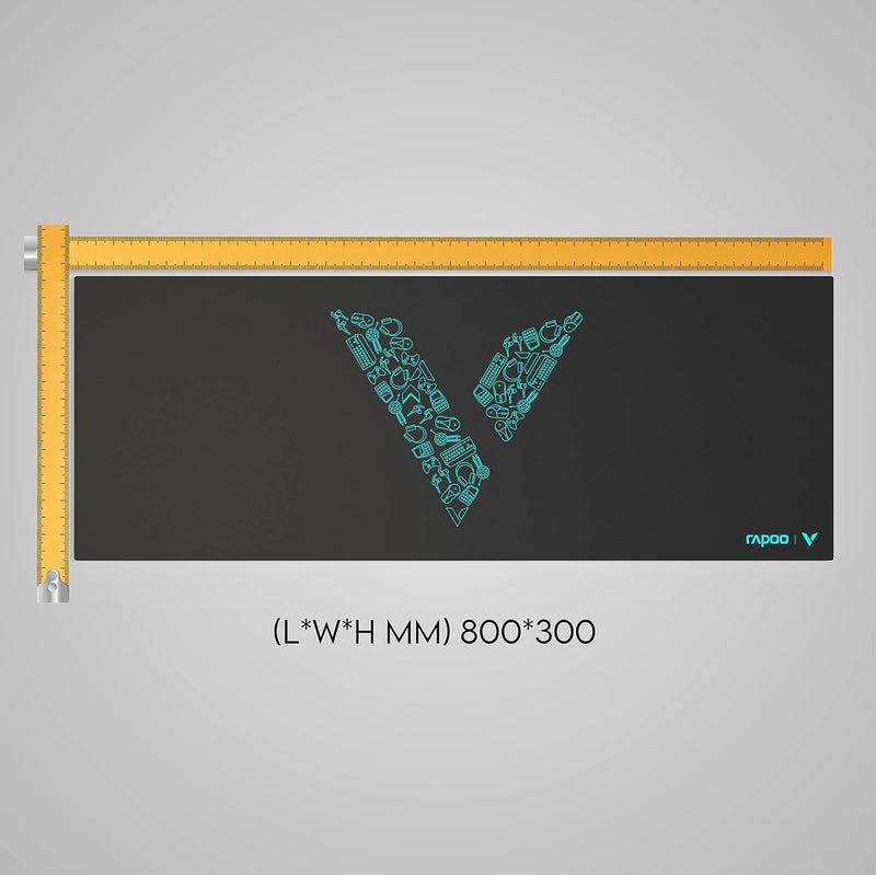 ماوس باد رابو V1L 800x300 ملم قماش منسوج ناعم مضاد للانزلاق - أسود