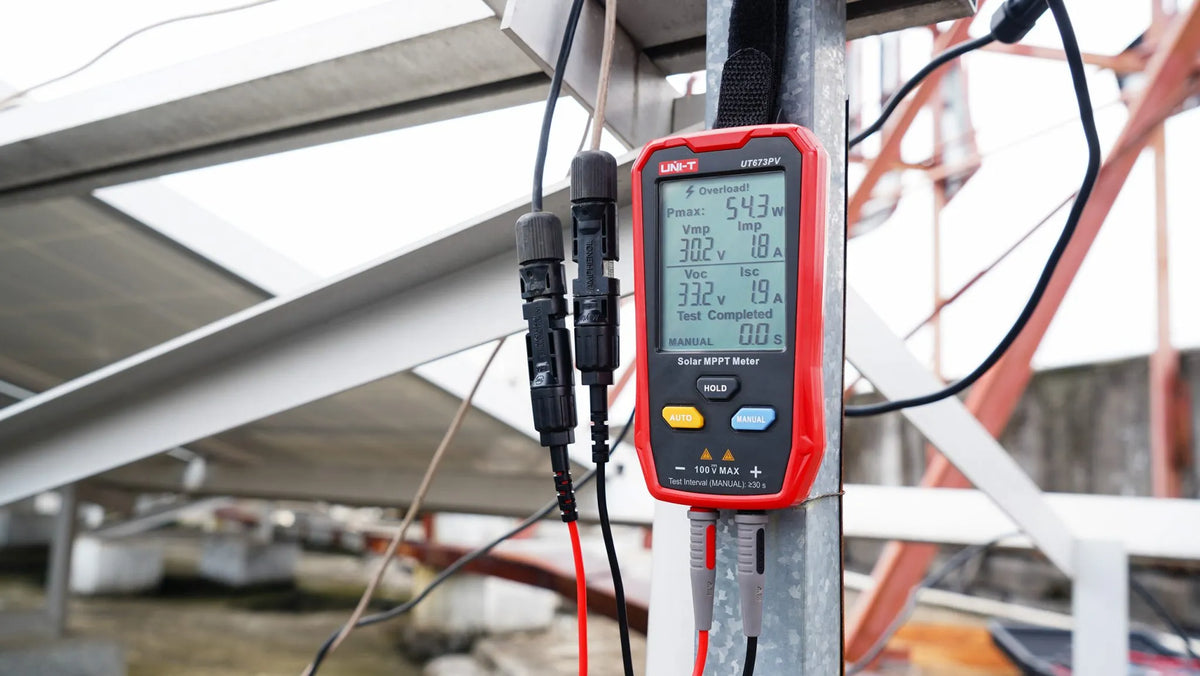 مقياس الألواح الشمسية MPPT طراز UNI-T UT673PV - اختبار قوة وكفاءة الألواح الشمسية