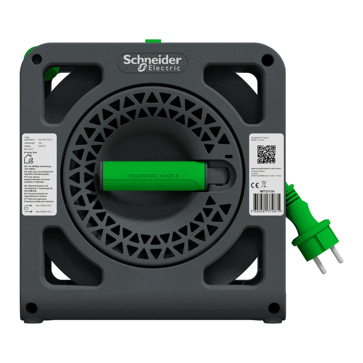 Schneider Electric Thorsman IMT33136 15 m cable reel rear view
