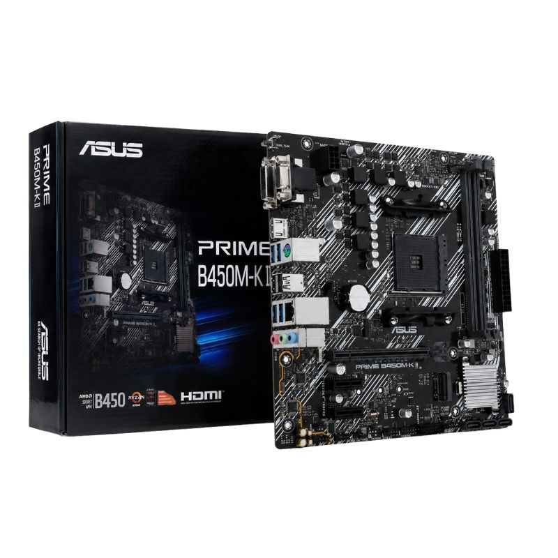 ASUS PRIME B450M-K II AMD AM4 Motherboard - Black