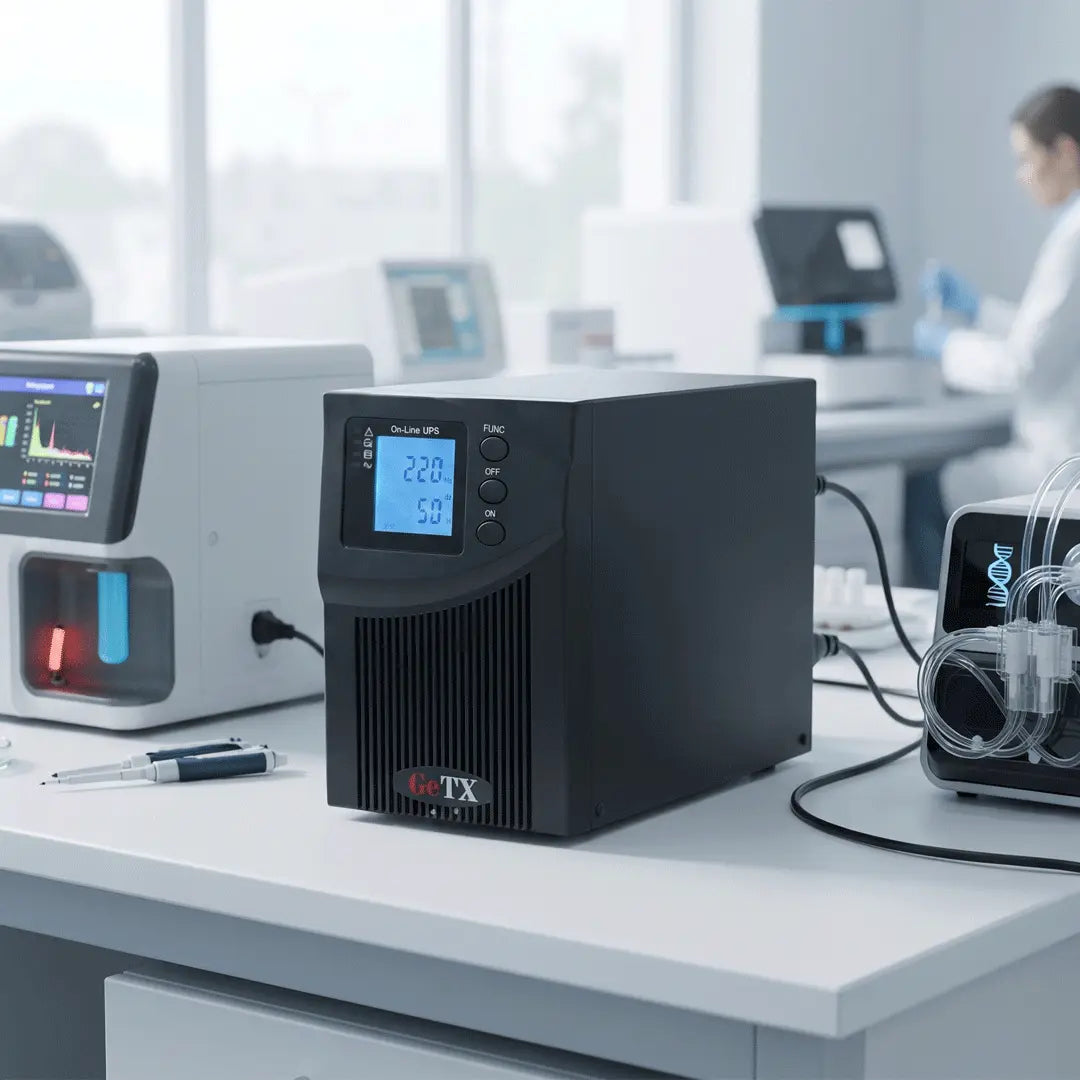 UPS Getx 1000 فولت أمبير، 1 كيلو فولت أمبير أونلاين - GXK-1-1-1-CO (شاشة LCD، بطارية 12 فولت - 9 أمبير ×2)