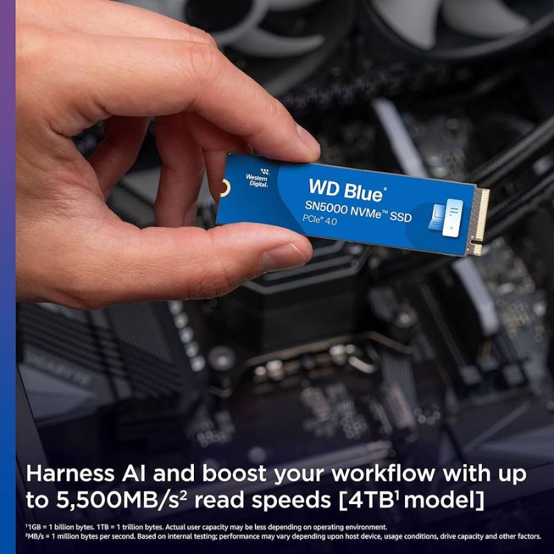 WD Blue SN5000 1TB PCIe Gen4 NVMe M.2 SSD
