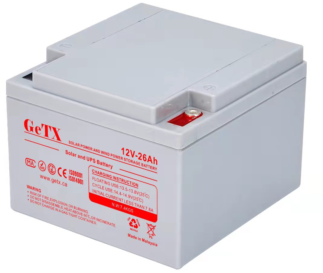 GeTX Rechargeable battery 12V 26Ah Lead Acid GX12-26