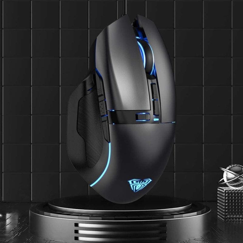 AULA F812 Wired RGB 7-Marco Keys 7200 DPI Gaming Mouse