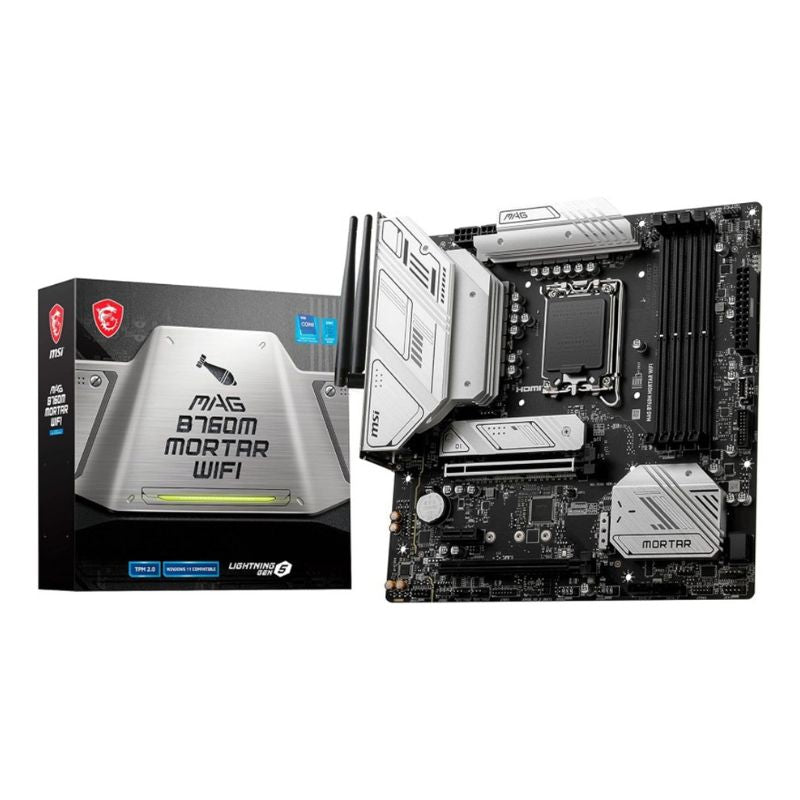 MSI MAG B760M Mortar WiFi II Intel Micro-ATX Motherboard - Black