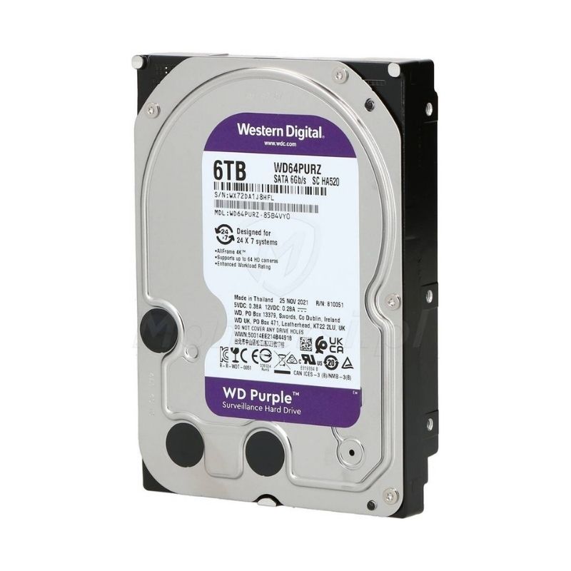 WD Purple 6TB Surveillance Hard Drive