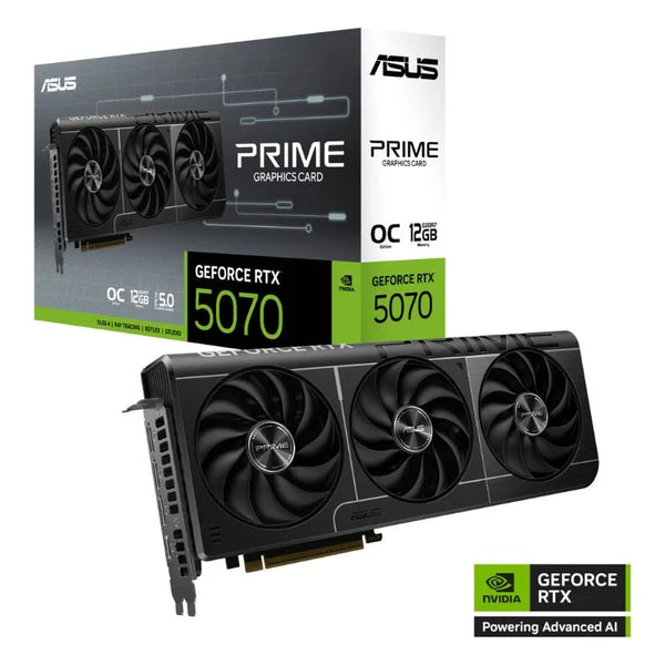 ASUS PRIME GeForce RTX 5070 OC Edition 12GB GDDR6X Graphics Card – Black