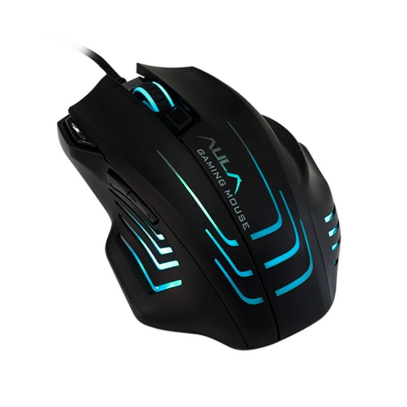 AULA S18 RGB 7-Buttons 6400 DPI Wired Gaming Mouse Black