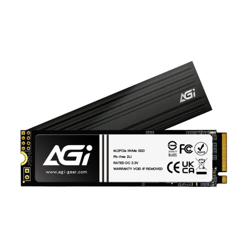 AGI AI828 1TB M.2 NVMe PCIe Gen4 SSD With Heatsink (PS5 Compatible)