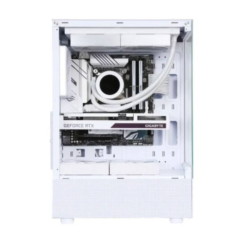 SAMA Neview 3321 ATX Mid Tower Gaming Case (4-ARGB Pre-installed fans &amp; Hub Control) - White