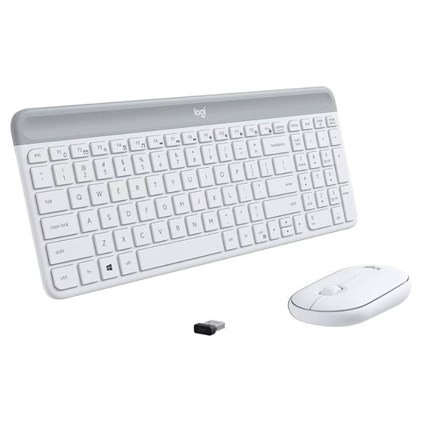 Logitech MK470 Slim Wireless Combo Keyboard and Mouse – White