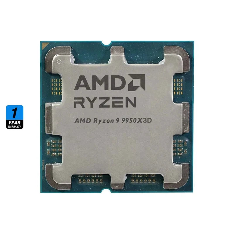 معالج سطح المكتب AMD Ryzen 9 9950X3D AM5 - علبة (بدون عبوة بيع بالتجزئة)