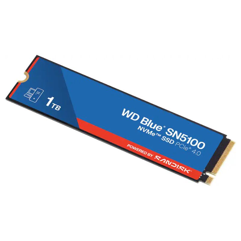 محرك أقراص الحالة الثابتة WD Blue SN5100 سعة 1 تيرابايت، سرعة 7100 ميجابايت/ثانية، M.2 NVMe، PCIe 4.0
