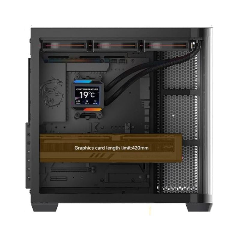 Jungle Leopard AC-01 Mid Tower ATX Gaming Case (Without Fans) – Black