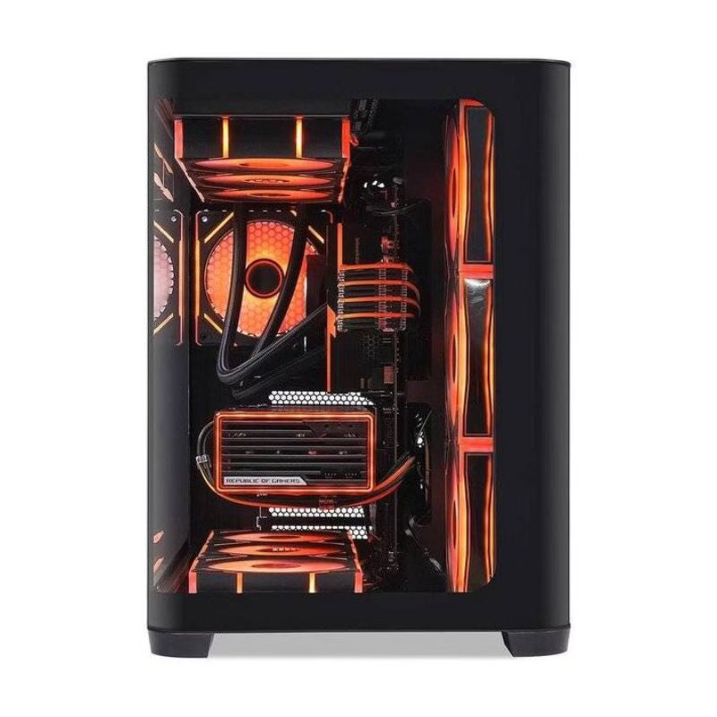 SAMA 2851A ATX Mid-Tower Gaming Case (With 4-ARGB Pre-installed fans &amp; Fan Hub) - Black