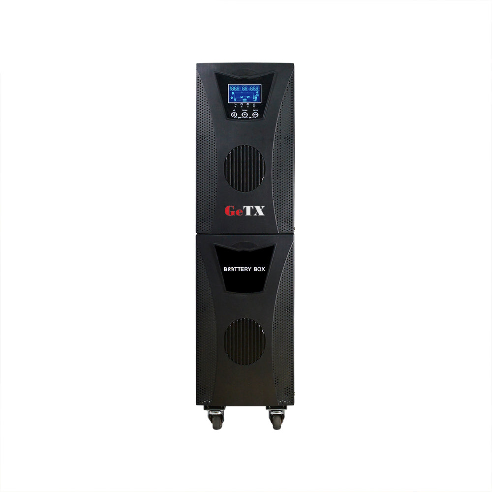 GeTX يو بي إس أونلاين HF أحادي الطور بشاشة LCD 6000 فولت أمبير/5400 واط 16×12 فولت-7 أمبير GXT-6000-CON