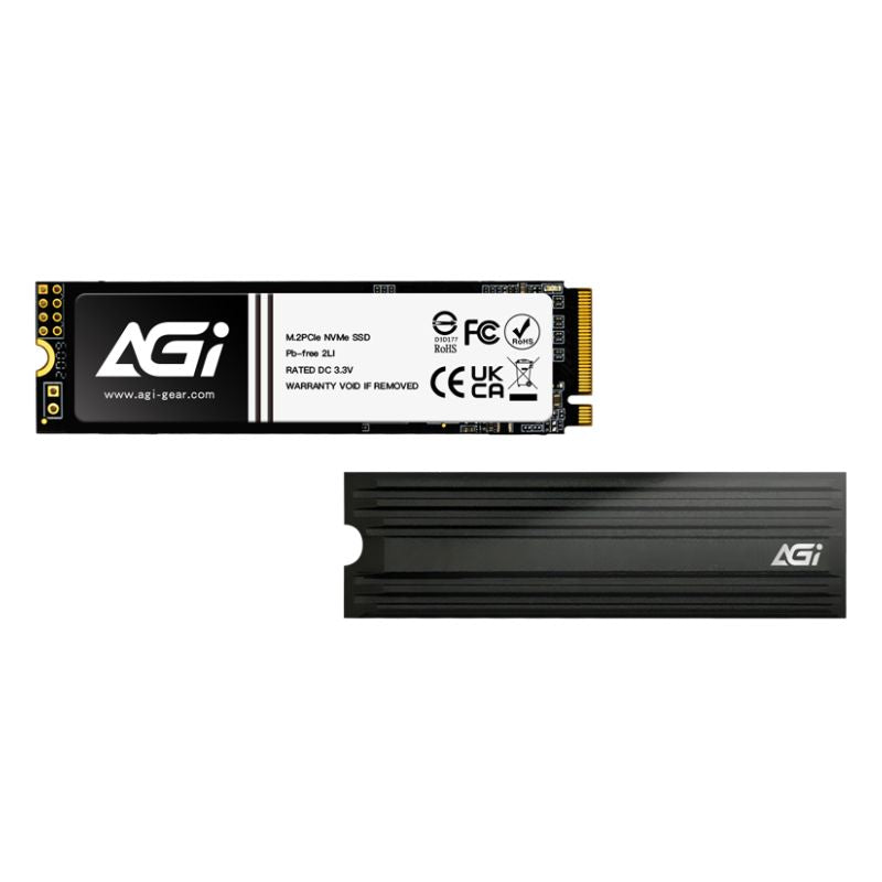 AGI AI828 1TB M.2 NVMe PCIe Gen4 SSD With Heatsink (PS5 Compatible)