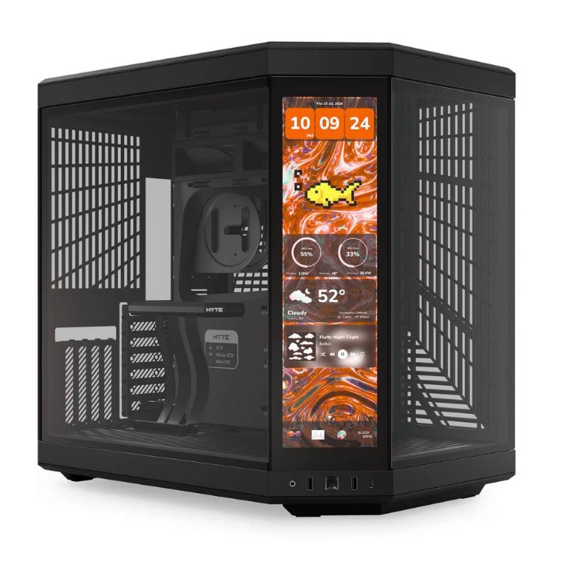 HYTE Y70 Touch Mid-Tower ATX Case (no fans) - Pitch Black
