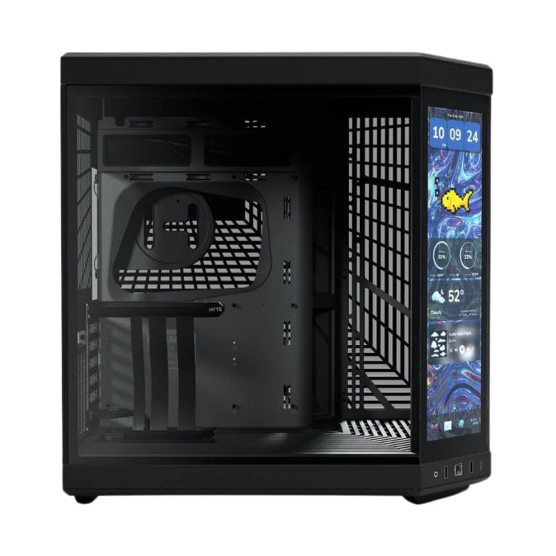HYTE Y70 Touch Mid-Tower ATX Case (no fans) - Pitch Black