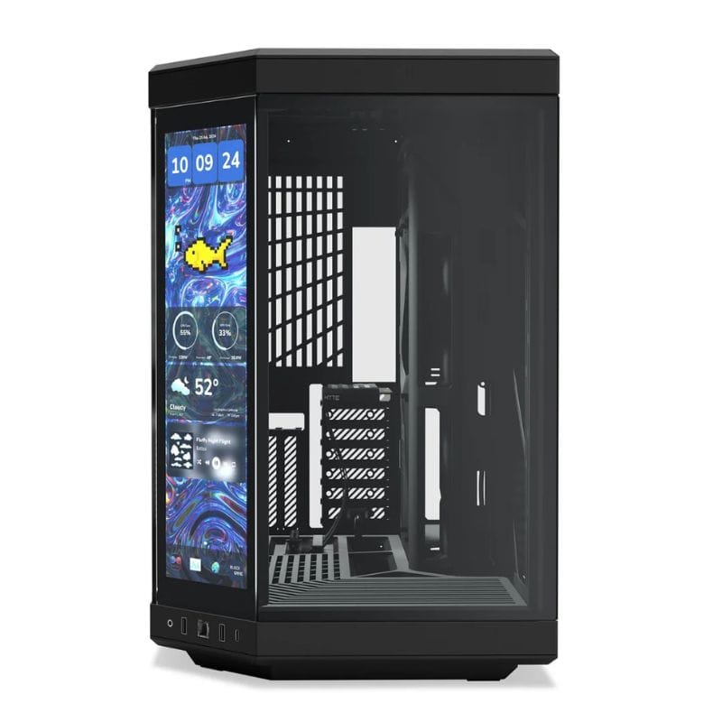 HYTE Y70 Touch Mid-Tower ATX Case (no fans) - Pitch Black