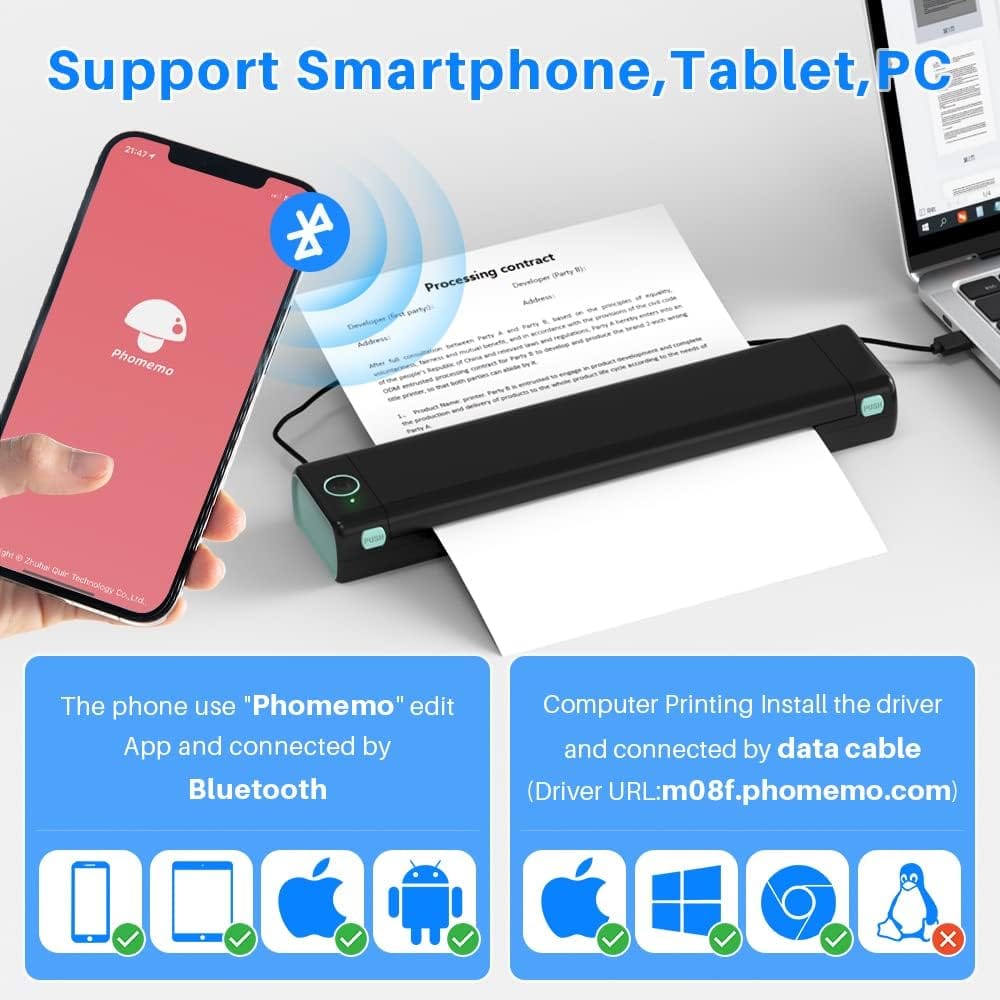Phomemo M08F A4 Portable Thermal Printer