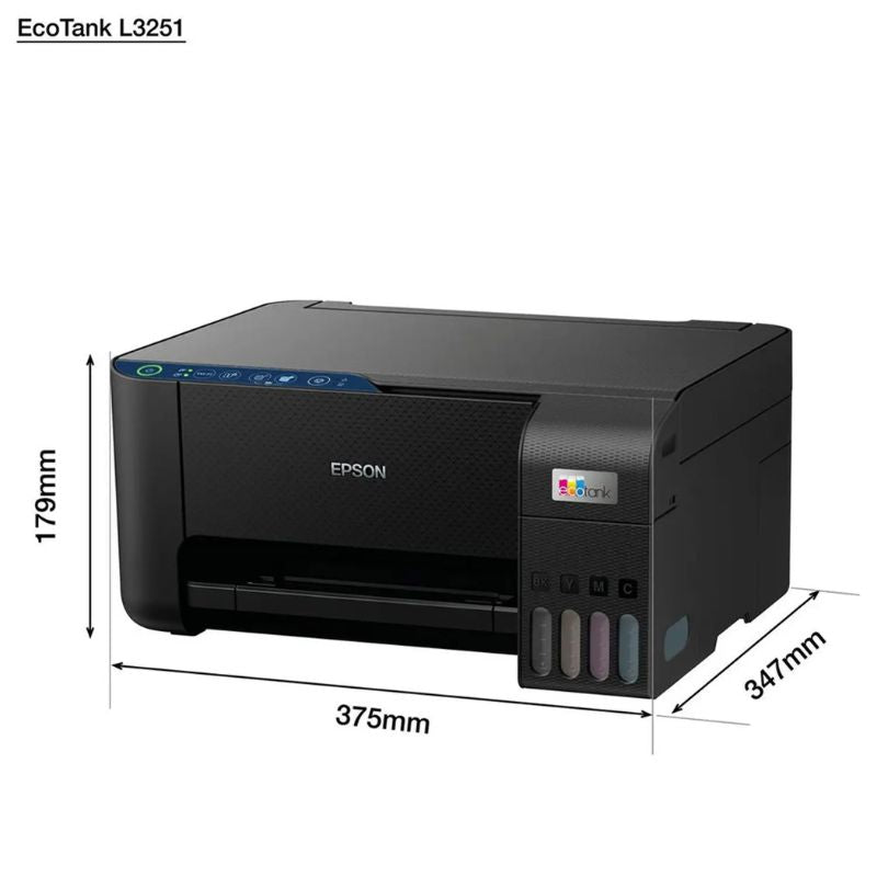 Epson EcoTank L3251 A4 Wi-Fi All-in-One Ink Tank Printer - Black