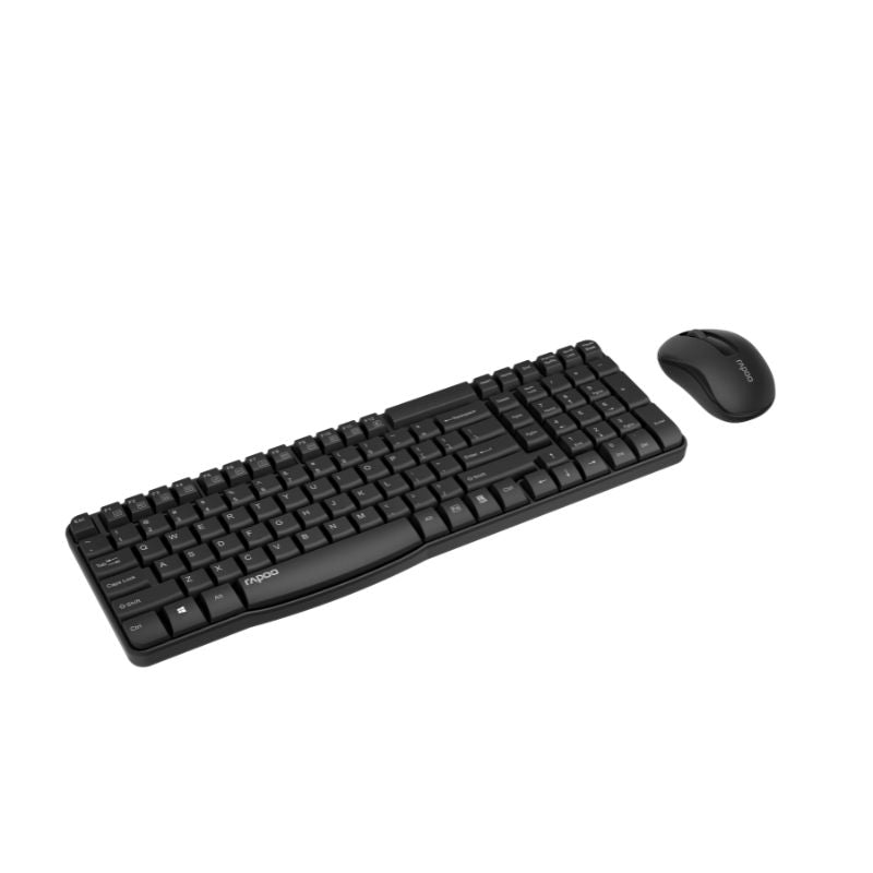 Rapoo X1800S 2.4GHz Wireless Keyboard and Mouse Combo - Black