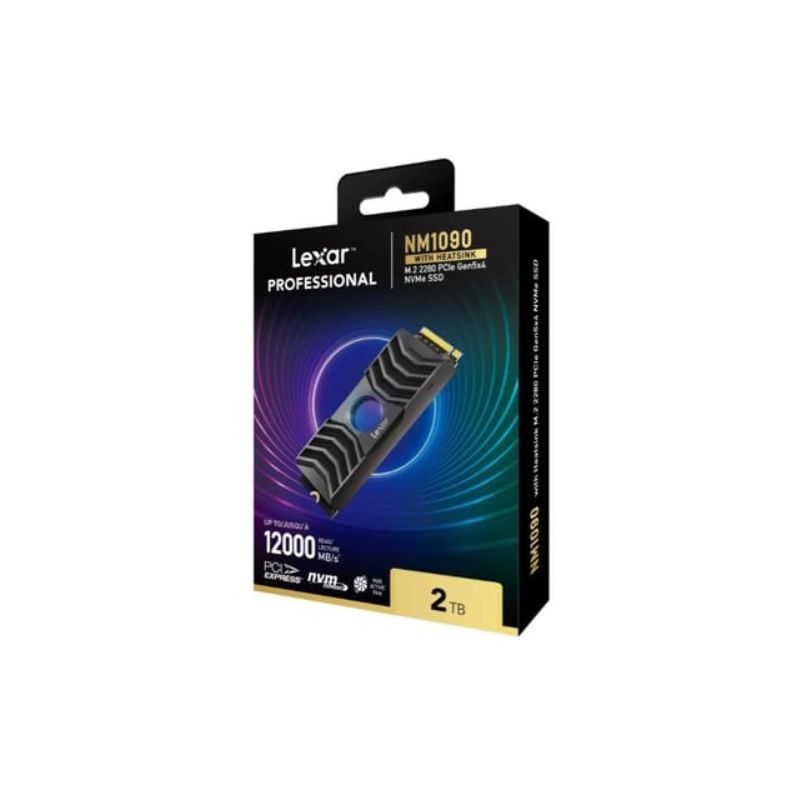 Lexar Professional NM1090 2TB PCIe 5.0 NVMe M.2 SSD with RGB Heatsink