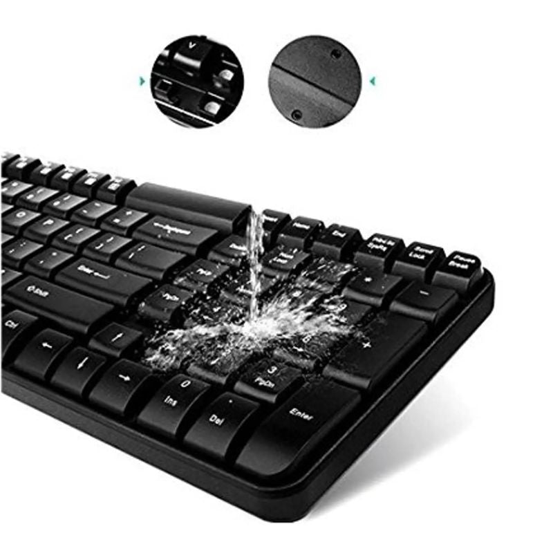 Rapoo X1800S 2.4GHz Wireless Keyboard and Mouse Combo - Black