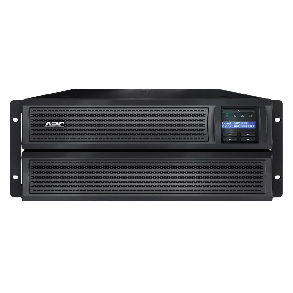 APC Smart-UPS X, Line Interactive, 2200VA, Rack/tower convertible 4U, 200V-240V, 8x C13+2x C19 IEC, NMC, Extended runtime, Short depth