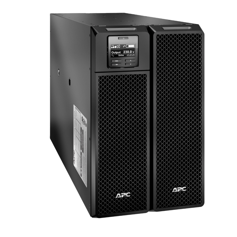 APC Smart-UPS On-Line, 10kVA/10kW, Tower, 230V/400V, 6x C13+4x C19 IEC outlets, Network Card+SmartSlot, Extended runtime, W/O rail kit