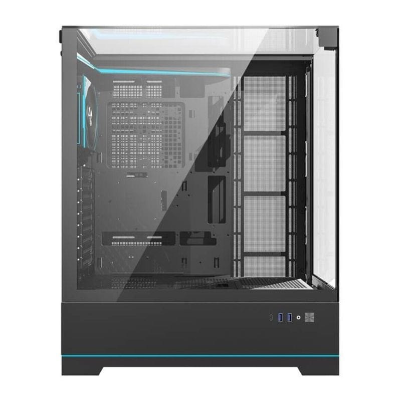 صندوق ألعاب DarkFlash DY450L Pro ATX من الزجاج المقوى (مع مروحة ARGB واحدة مثبتة مسبقًا) - أسود