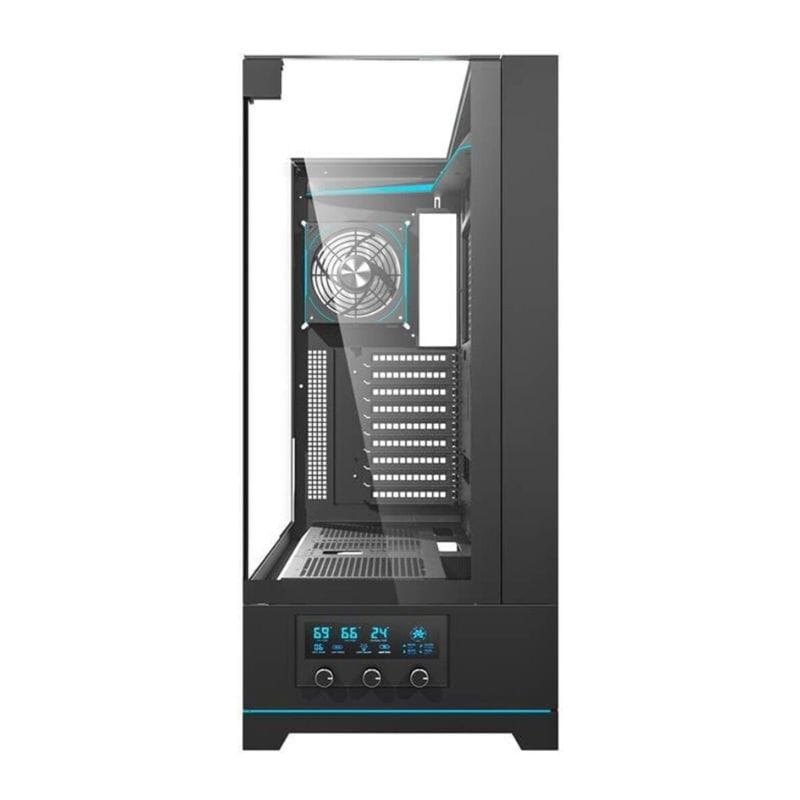 DarkFlash DY450L Pro ATX Tempered Glass Gaming Case (With 1 Pre-Installed ARGB Fan) – Black