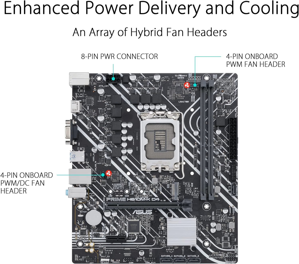 ASUS PRIME H610M-K D4 ARGB Motherboard