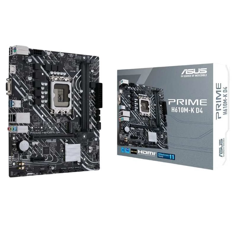 ASUS Prime H610M-K D4 DDR4 Intel Micro ATX Motherboard - 3-Years Warranty