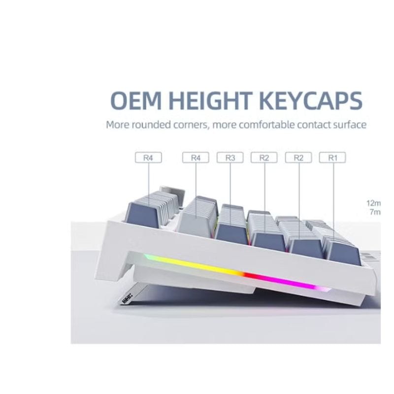 لوحة مفاتيح الألعاب الميكانيكية اللاسلكية ATTACK SHARK K86 RGB - أزرق قديم