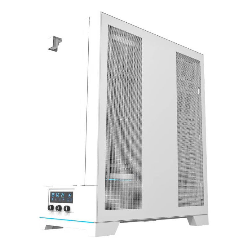 صندوق ألعاب DarkFlash DY450L Pro ATX من الزجاج المقسّى بدون مراوح - أبيض